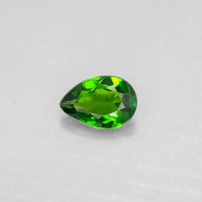 Diopside de chrome vert naturelle en forme de poire, 0,62 ct, VS