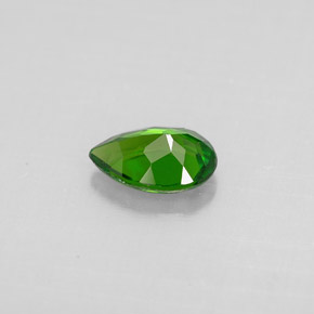Diopside de chrome vert naturelle en forme de poire, 0,62 ct, VS
