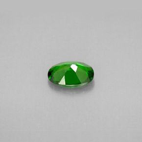 Diopside de chrome vert naturelle coupe ovale, 0,73 ct, VS-SI