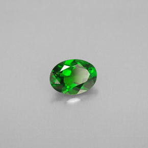 Diopside de chrome vert naturelle coupe ovale, 0,80 ct, VS-SI