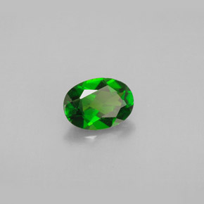 Diopside de chrome vert naturelle coupe ovale, 0,87 ct, VS-SI