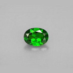 Diopside de chrome vert naturelle coupe ovale, 0,88 ct, VVS-VS