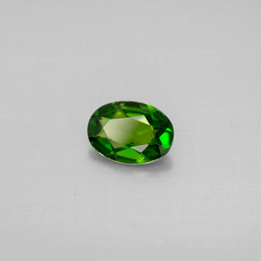 Diopside de chrome vert naturelle coupe ovale, 0,65 ct, VVS