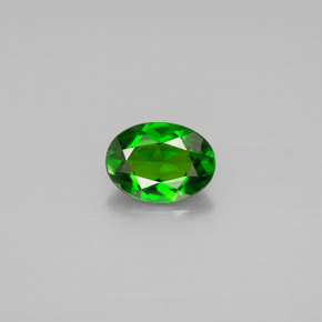 Diopside de chrome vert naturelle coupe ovale, 0,78 ct, VVS-VS