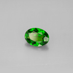 Diopside de chrome vert naturelle coupe ovale, 0,78 ct, VVS-VS