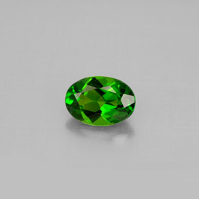 Diopside de chrome vert naturelle coupe ovale, 0,86 ct, VVS-VS