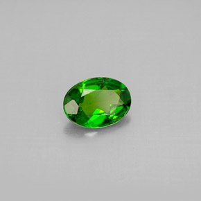 Diopside de chrome vert naturelle coupe ovale, 0,77 ct, VVS-VS