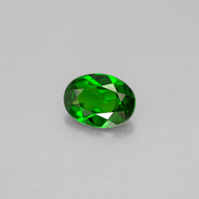 Diopside de chrome vert naturelle coupe ovale, 0,72 ct, VVS-VS