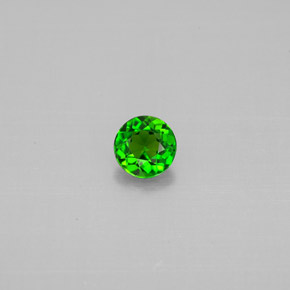 Diopside de chrome vert naturelle coupe roude, 0,27 ct, VVS-VS