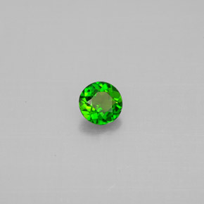 Diopside de chrome vert naturelle coupe roude, 0,27 ct, VVS-VS