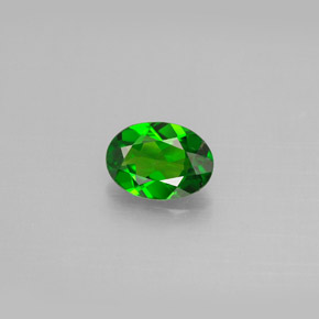 Diopside de chrome vert naturelle coupe ovale, 0,71 ct, VVS-VS