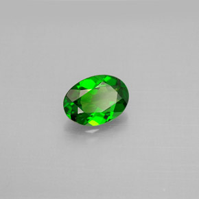 Diopside de chrome vert naturelle coupe ovale, 0,71 ct, VVS-VS