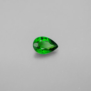 Diopside de chrome vert naturelle en forme de poire, 0,31 ct, VVS