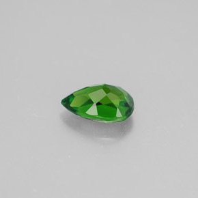 Diopside de chrome vert naturelle en forme de poire, 0,74 ct, VVS