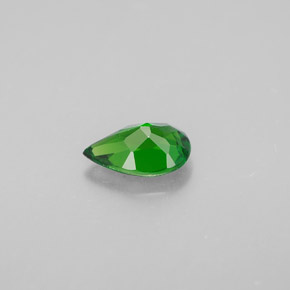 Diopside de chrome vert naturelle en forme de poire, 0,64 ct, VVS