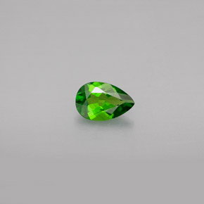 Diopside de chrome vert naturelle en forme de poire, 0,48 ct, VS