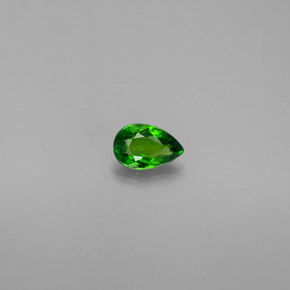 Diopside de chrome vert naturelle en forme de poire, 0,53 ct, VVS-VS