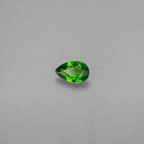 Diopside de chrome vert naturelle en forme de poire, 0,53 ct, VVS-VS