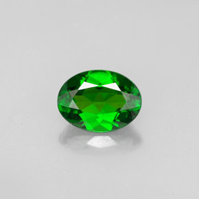 Diopside de chrome vert naturelle coupe ovale, 0,79 ct, VS