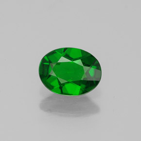 Diopside Chrome Vert naturelle Coupe ovale, 0.56 ct, VVS-VS