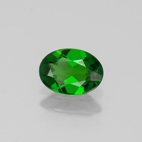 Diopside de chrome vert naturelle coupe ovale, 0,67 ct, VVS