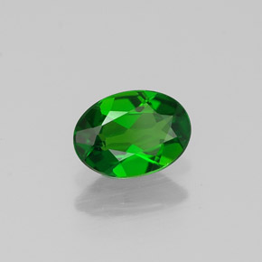 Diopside de chrome vert naturelle coupe ovale, 0,67 ct, VVS