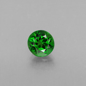 Diopside de chrome vert naturelle coupe roude, 0,48 ct, VS