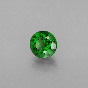 Diopside de chrome vert naturelle coupe roude, 0,48 ct, VS
