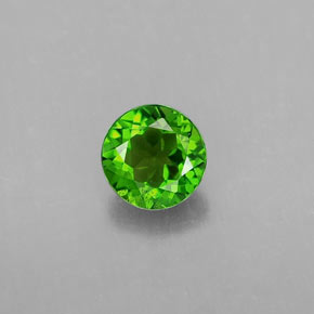 Diopside de chrome vert naturelle coupe roude, 0,49 ct, VS