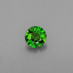 Diopside de chrome vert naturelle coupe roude, 0,32 ct, VS