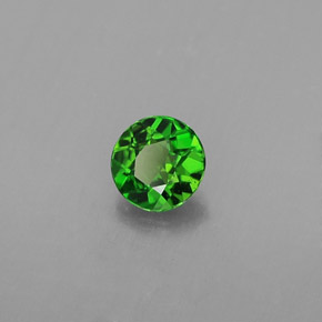 Diopside de chrome vert naturelle coupe roude, 0,32 ct, VS