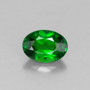 Diopside de chrome vert naturelle coupe ovale, 0,82 ct, VS-SI