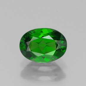 Diopside de chrome vert naturelle coupe ovale, 0,91 ct, VS-SI