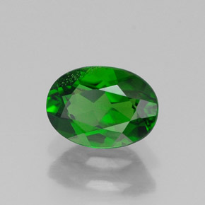 Diopside de chrome vert naturelle coupe ovale, 0,91 ct, VS-SI