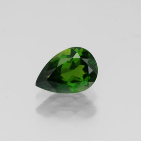 Diopside de chrome vert naturelle en forme de poire, 0,70 ct, VVS-VS