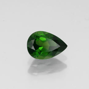 Diopside de chrome vert naturelle en forme de poire, 0,70 ct, VVS-VS