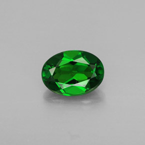 Diopside de chrome vert naturelle coupe ovale, 0,84 ct, VS