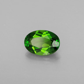 Diopside de chrome vert naturelle coupe ovale, 0,76 ct, VVS