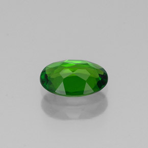 Diopside de chrome vert naturelle coupe ovale, 0,65 ct, VVS