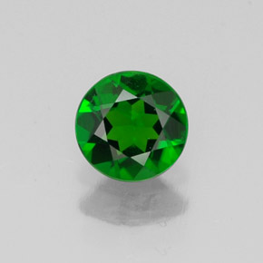 Diopside Chrome Vert naturelle Coupe roude, 0.43 ct, VVS-VS