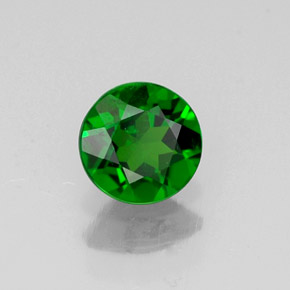 Diopside Chrome Vert naturelle Coupe roude, 0.43 ct, VVS-VS