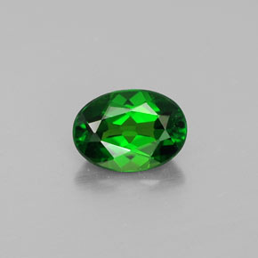 Diopside Chrome Vert naturelle Coupe ovale, 0.86 ct, VS