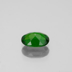 Diopside de chrome vert naturelle coupe ovale, 0,86 ct, VS-SI