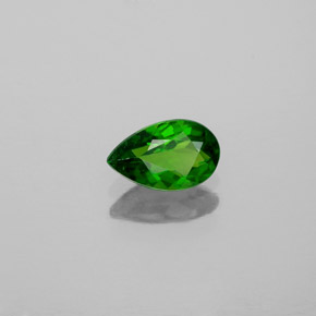 Diopside de chrome vert naturelle en forme de poire, 0,41 ct, VS