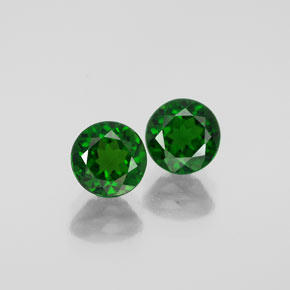 Achetez naturel ct vert diopside de chrome gems, coupe roude, en provenance russie chez gemselect. en stock, livraison internationale!