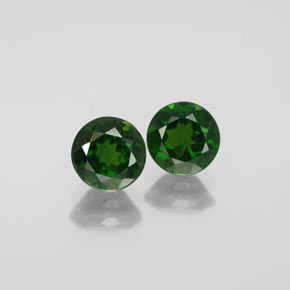 Achetez naturel ct vert diopside de chrome gems, coupe roude, en provenance russie chez gemselect. en stock, livraison internationale!