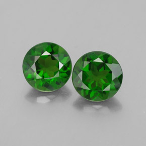 Achetez naturel ct vert diopside de chrome gems, coupe roude, en provenance russie chez gemselect. en stock, livraison internationale!