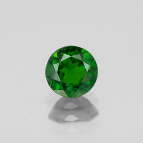 Diopside de chrome vert naturelle coupe roude, 0,85 ct, VS