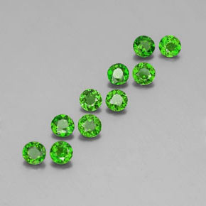 Achetez naturel ct vert diopside de chrome gems, coupe roude, en provenance russie chez gemselect. en stock, livraison internationale!