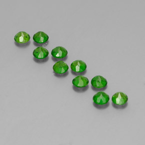 Achetez naturel ct vert diopside de chrome gems, coupe roude, en provenance russie chez gemselect. en stock, livraison internationale!